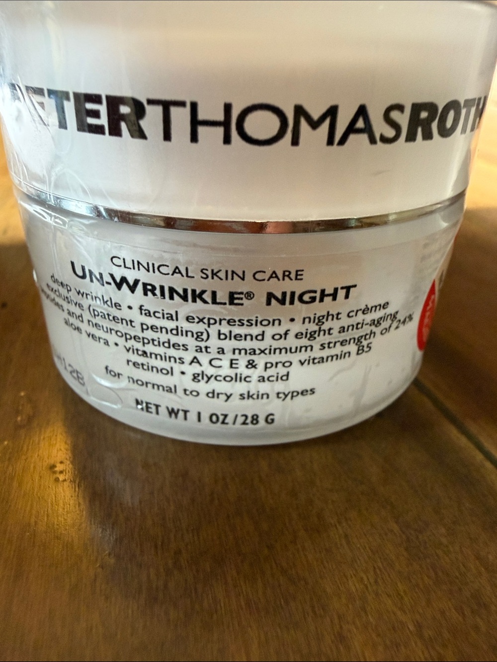 NEW Peter Thomas Roth Un-Wrinkle Night Cream White with Silver Band